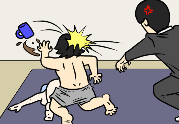 bontarou_throws_coffee_at_okuta